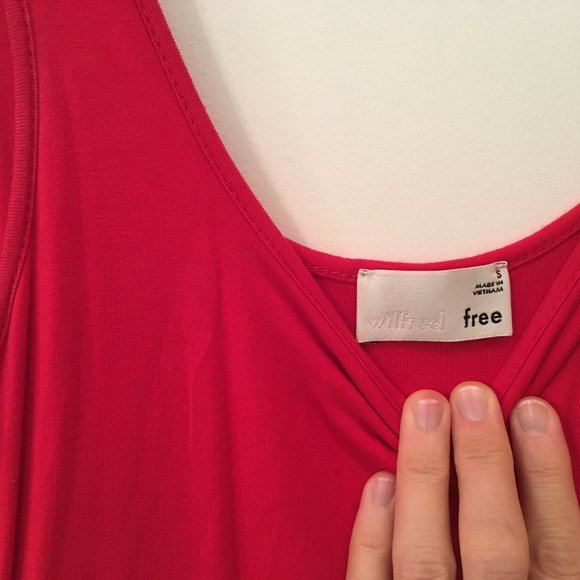 WILFRED FREE Aritzia summer sleeveless maxi red dress S Small - Picture 4 of 4
